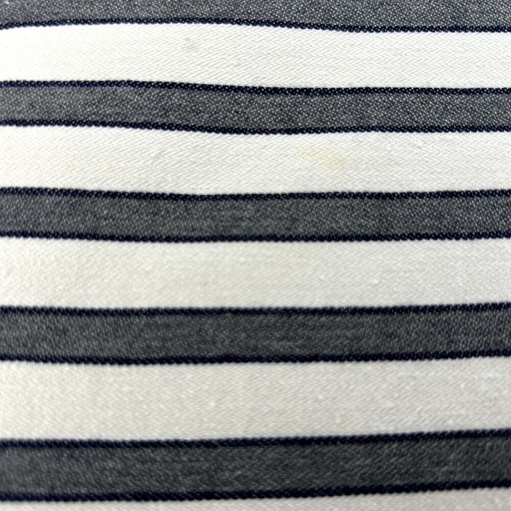 THEORY‎ Striped Fit and Flare Drop Waist Mini Dress Ivory Gray Navy Blue Size 2 - Picture 10 of 11